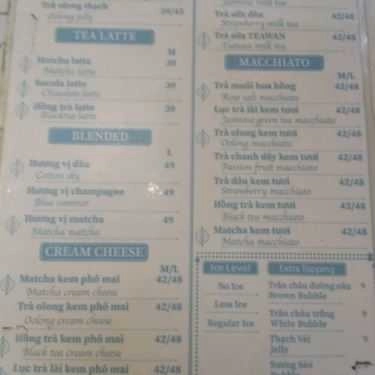 Thực đơn- Cafe Trà Sữa TeaWan - Ngô Tất Tố