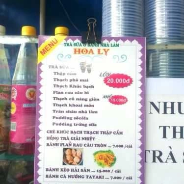Thực đơn- Cafe Hoa Ly - Trà Sữa Nhà Làm - Độc Lập