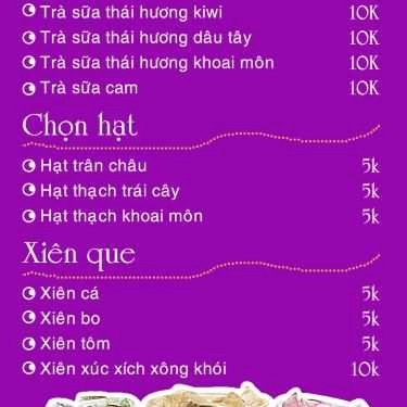 Thực đơn- Cafe Trà Sữa Thái Cool Tea - Đường Số 8