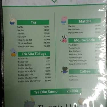 Thực đơn- Cafe Trà Sữa The