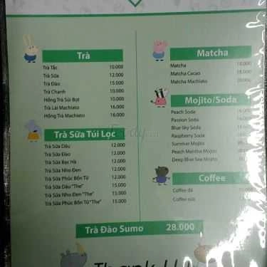 Thực đơn- Cafe Trà Sữa The