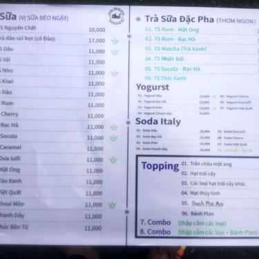 Tổng hợp- Cafe Nhỏ - Trà Sữa & Thức Ăn Nhanh