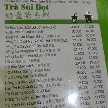 Thực đơn- Cafe Trà Sữa Tiên Hưởng - 233 Cách Mạng Tháng 8