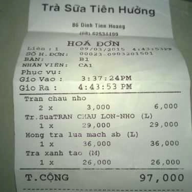 Tổng hợp- Cafe Trà Sữa Tiên Hưởng - Đinh Tiên Hoàng