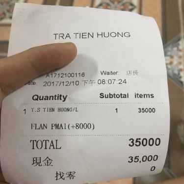 Thực đơn- Cafe Trà Sữa Tiên Hưởng - Đường Số 7