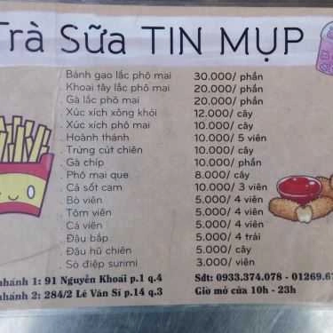 Tổng hợp- Ăn vặt Trà Sữa Tin Mụp