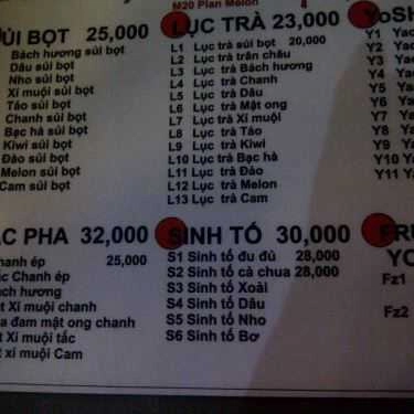 Thực đơn- Cafe Trà Sữa Trân Châu Be Cool