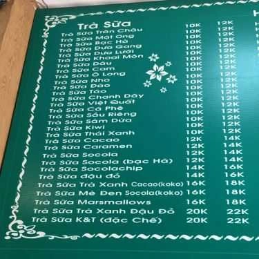 Thực đơn- Cafe Trà Sữa Trân Châu - Thăng Long