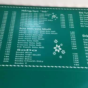 Thực đơn- Cafe Trà Sữa Trân Châu - Thăng Long