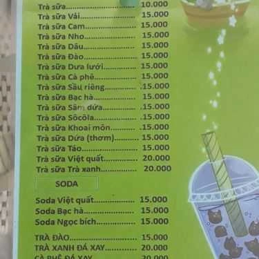 Thực đơn- Ăn vặt Trà Sữa Tú Mỡ