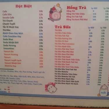 Thực đơn- Cafe Tuk Tuk Tea - Phan Đăng Lưu