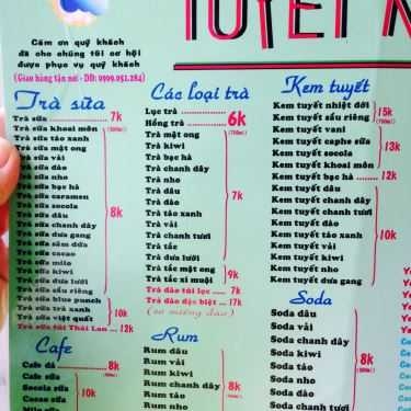 Thực đơn- Tuyết Nhiệt Đới - Milk Tea & Coffee - Xóm Chiếu