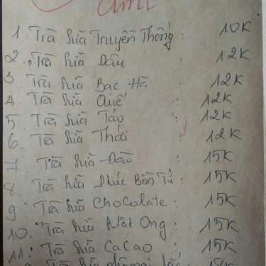 Thực đơn- Ăn vặt Vami - Trà Sữa