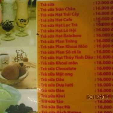 Thực đơn- Cafe Trà Sữa Vnice
