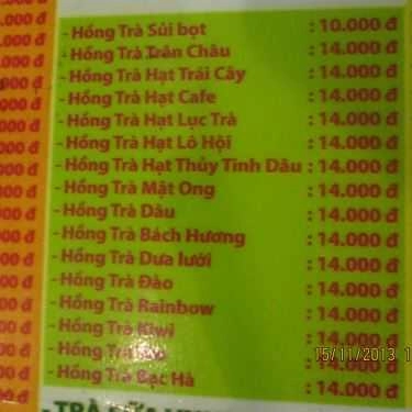 Thực đơn- Cafe Trà Sữa Vnice