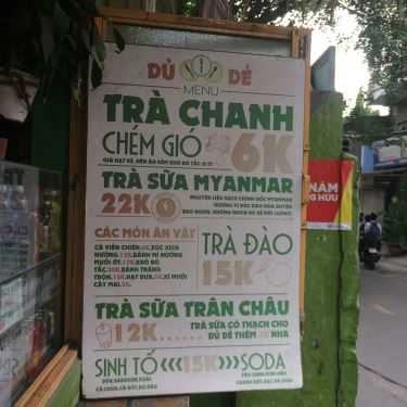 Thực đơn- Ăn vặt Trà Sữa Dủ Dẻ