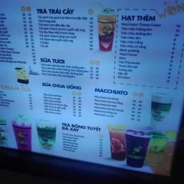 Thực đơn- Cafe Trà Sữa Won Cha - Bàu Cát