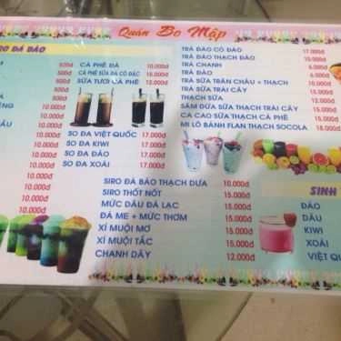 Thực đơn- Ăn vặt Trà Sữa & Xiên Que Bo Mập
