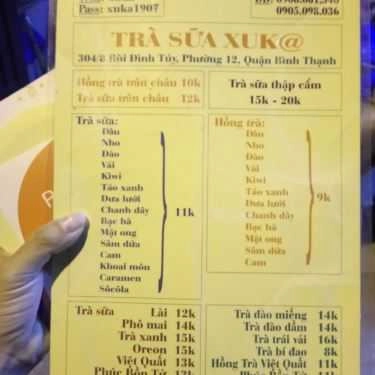 Thực đơn- Ăn vặt Trà Sữa Xuk@