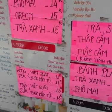 Thực đơn- Cafe Trà Sữa Xuka - Bùi Đình Túy
