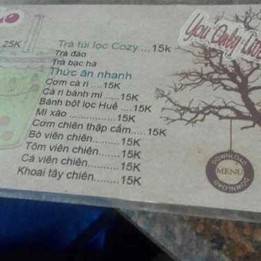 Thực đơn- Cafe Trà Sữa Yo Yo - Làng Đại Học