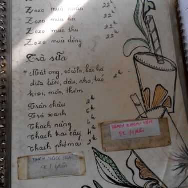 Thực đơn- Cafe Trà Sữa Zo Zo