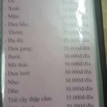 Thực đơn- Thanh Niên - Ăn Vặt Bình Dân