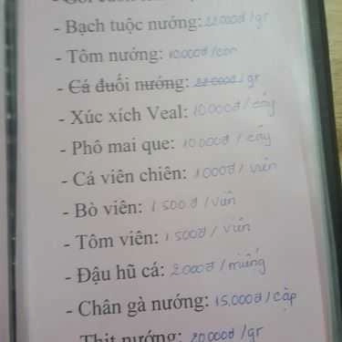 Thực đơn- Thanh Niên - Ăn Vặt Bình Dân