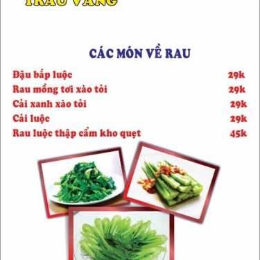 Thực đơn- Quán Nhậu Trâu Vàng - Đặc Sản Đồng Quê