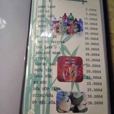 Thực đơn- Tre Cafe