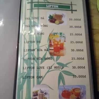 Thực đơn- Tre Cafe