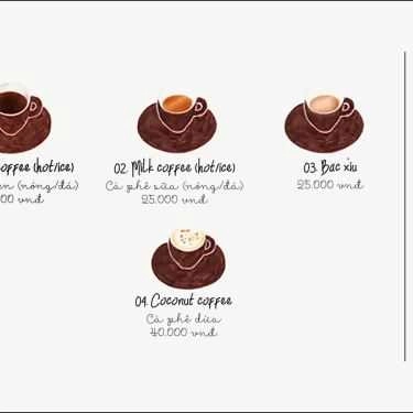 Thực đơn- Tree Of Life Coffee