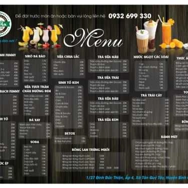 Thực đơn- Tiệm Bánh Tri Ân Bakery & Milktea