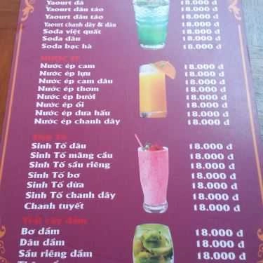 Thực đơn- Tri Kỷ Coffee