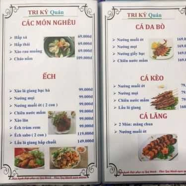 Thực đơn- Quán Nhậu Tri Kỷ Quán - Bò Tơ & Hải Sản