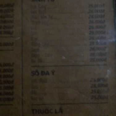 Thực đơn- Trinh House Cafe