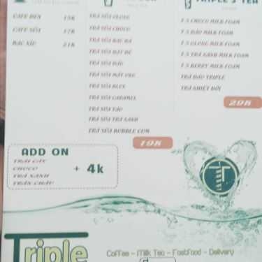 Thực đơn- Triple Milk Coffee & Tea