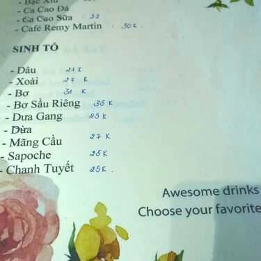 Thực đơn- Troll Cafe