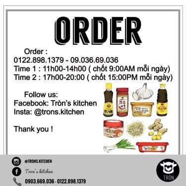 Thực đơn- Quán Cơm Tròn's Kitchen - Giao Cơm Văn Phòng