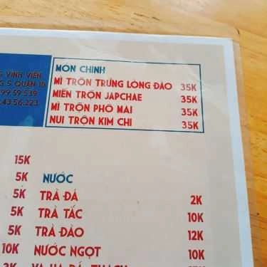 Thực đơn- Ăn vặt Trộn Trộn - Mì Trộn Trứng Lòng Đào