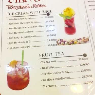 Thực đơn- Cafe Tropical Juice - Trà Sữa & Trái Cây