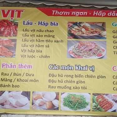 Thực đơn- Quán Nhậu Trùm Vịt Quán