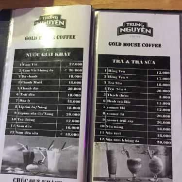 Thực đơn- Cafe Trung Nguyên Gold House - Lê Văn Lương