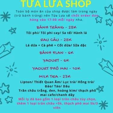 Thực đơn- Từa Lưa Shop - Bánh Tráng & Ăn Vặt - Shop Online