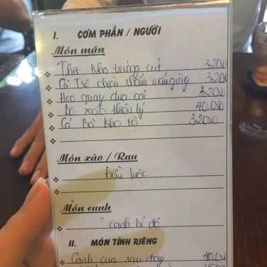 Thực đơn- Tuấn Ngọc & E Cafe
