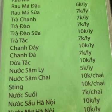 Thực đơn- Cafe Tuấn Râu - Trà Sữa & Ăn Vặt