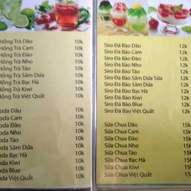Thực đơn- Cafe Tuấn Râu - Trà Sữa & Ăn Vặt