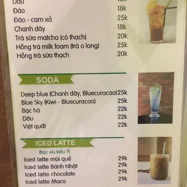 Thực đơn- Cafe Tường Vy - Tea & Milkshake