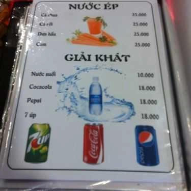 Thực đơn- Quán Ăn Nhà Hàng Vườn Chay Garden