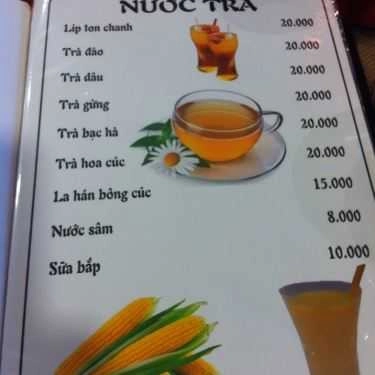 Thực đơn- Quán Ăn Nhà Hàng Vườn Chay Garden